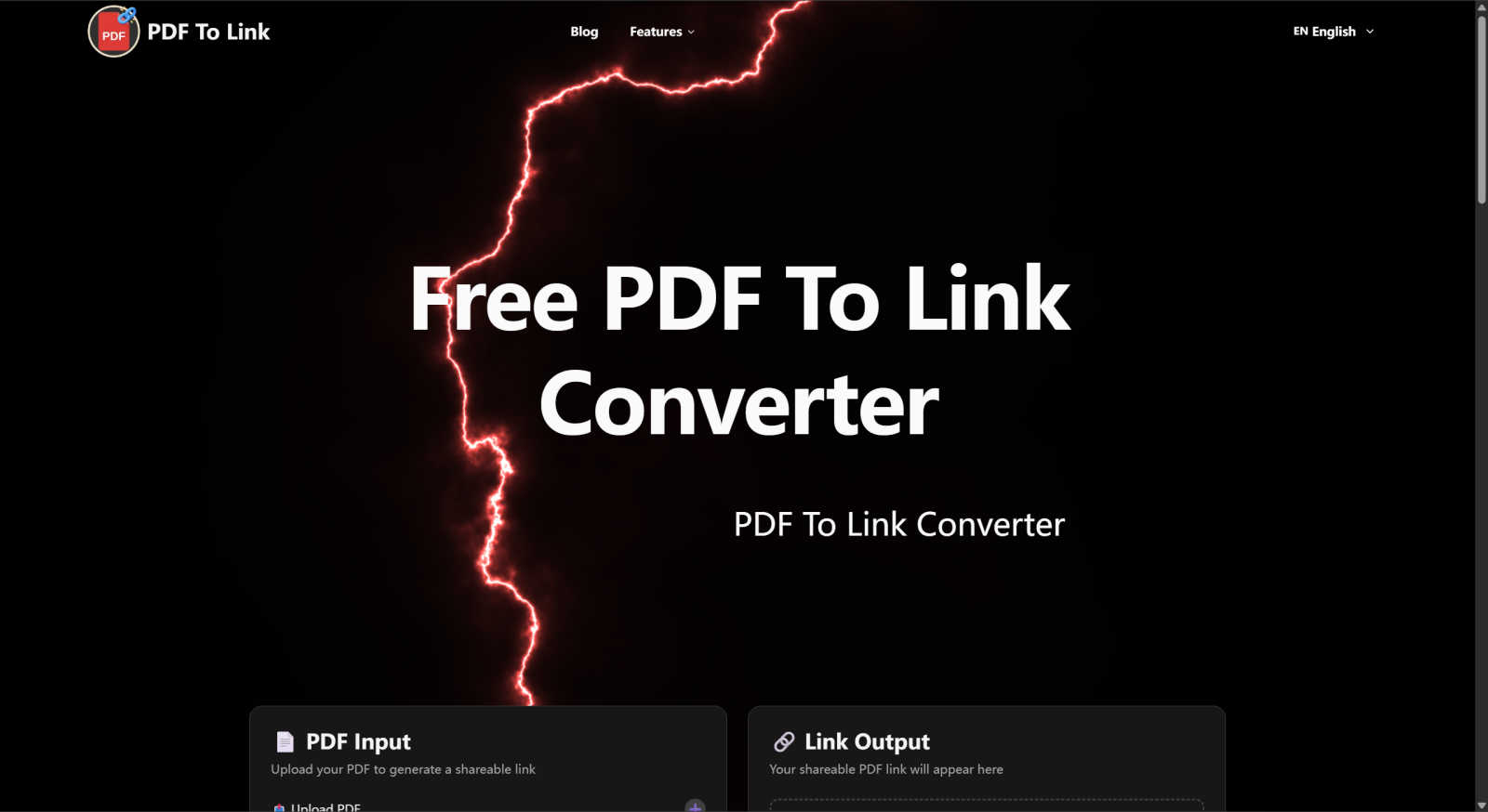 Free PDF To Link Converter application interface and features
