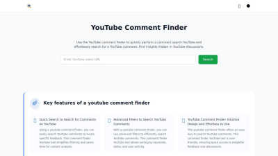 YouTube Comment Finder - AI tool for Analytics & Data