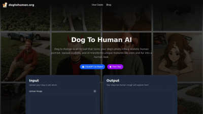 Dog to Human - AI tool for Image & Photo