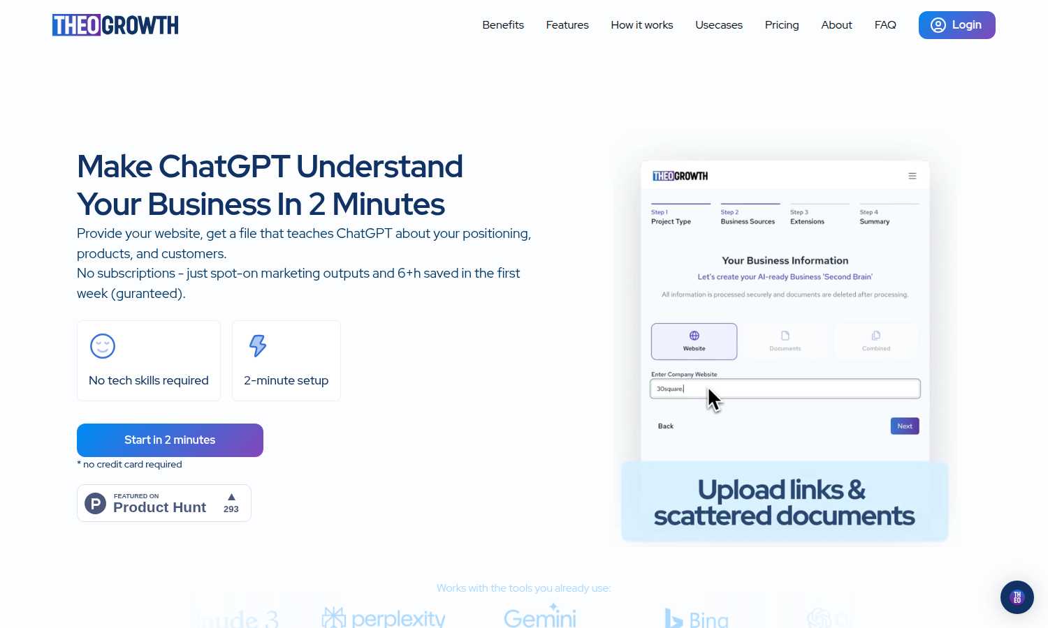 THEO application interface and features