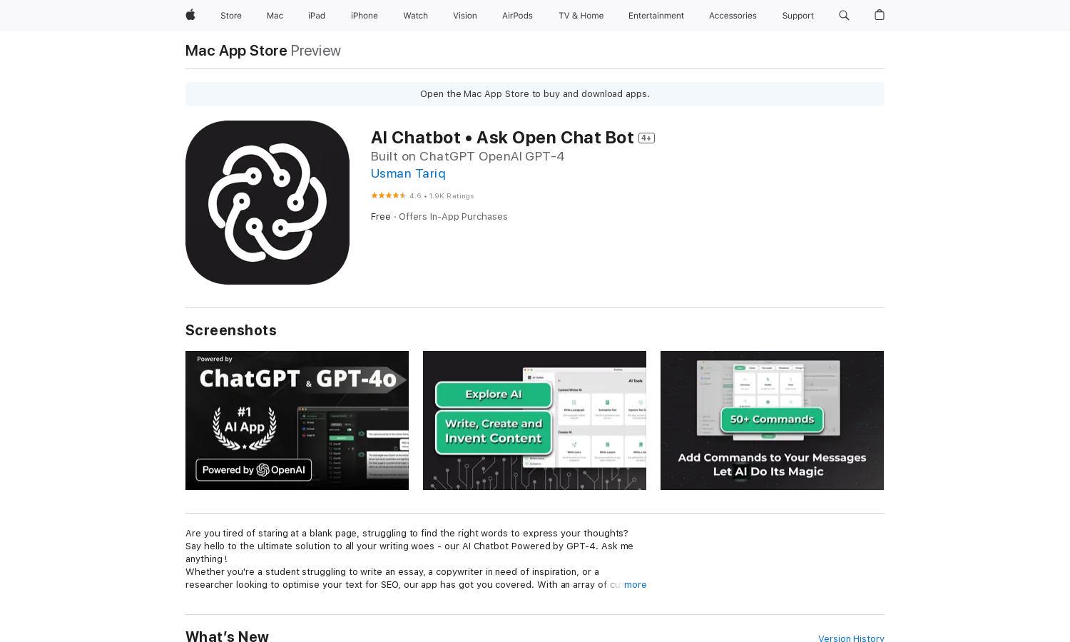 AI Chatbot • Ask Open Chat Bot Website