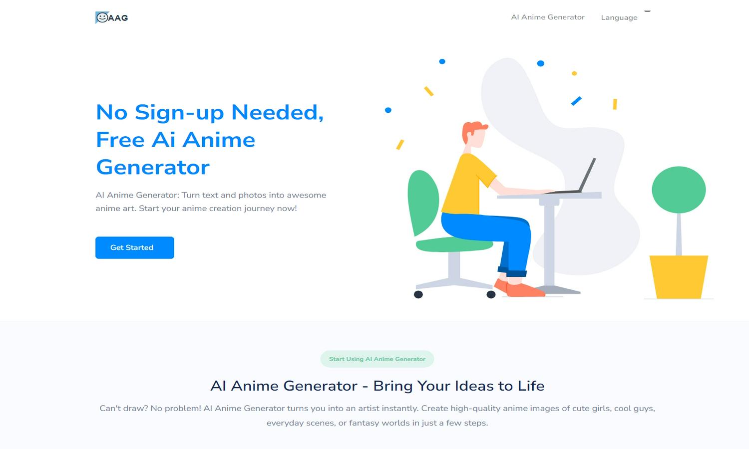 AI Anime Generator Website