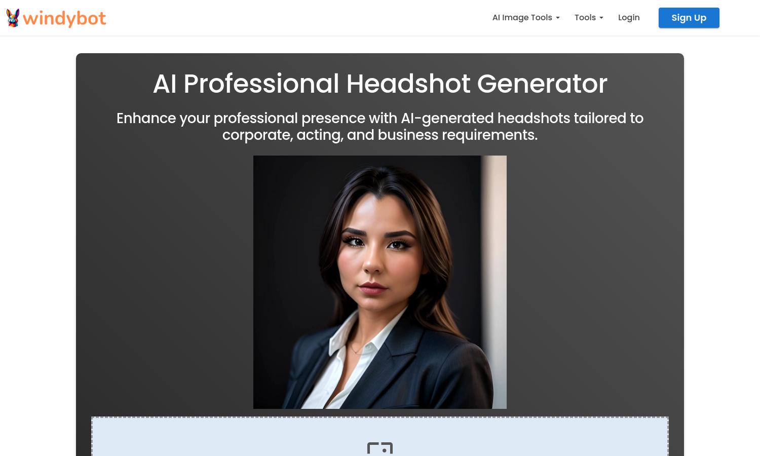 AI Professional Headshot Generator Website