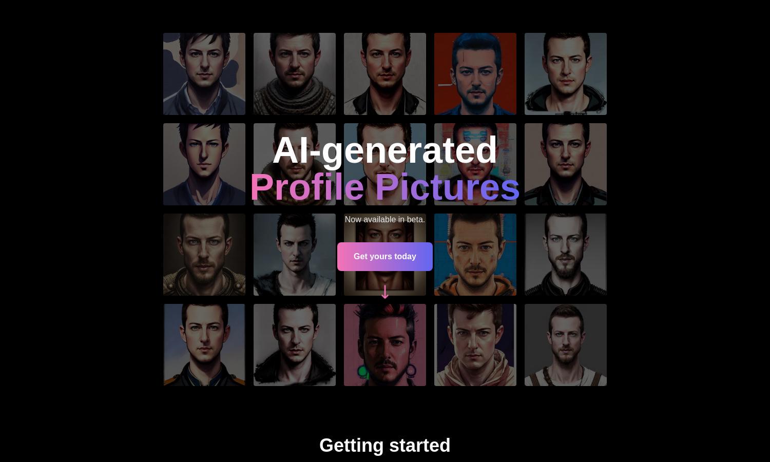 AI Profile Pictures Website