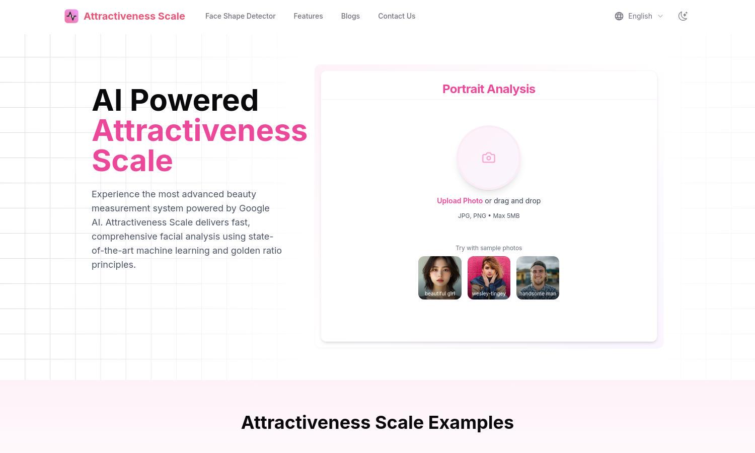 Attractiveness Scale Website
