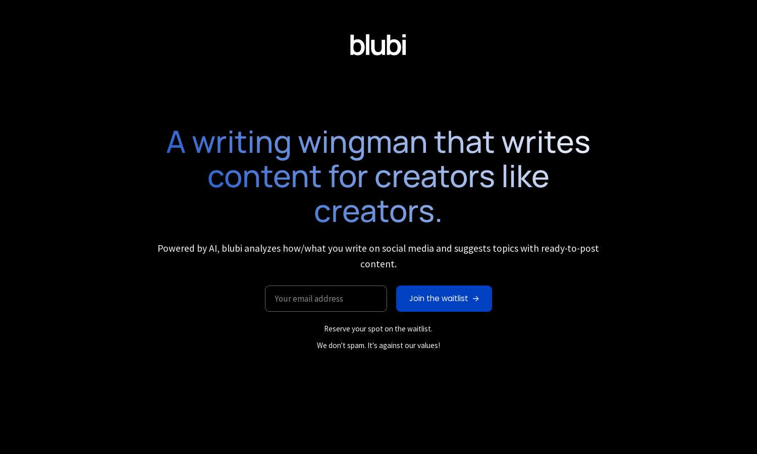 blubi.ai Website