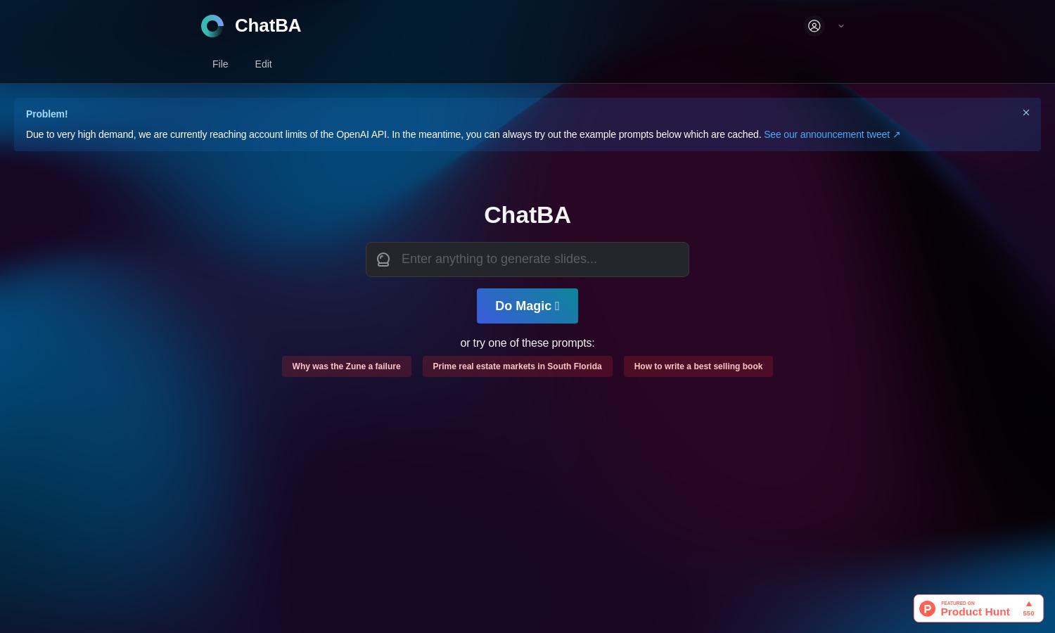 ChatBA Website