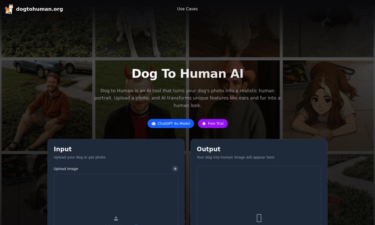 Dog to Human Website