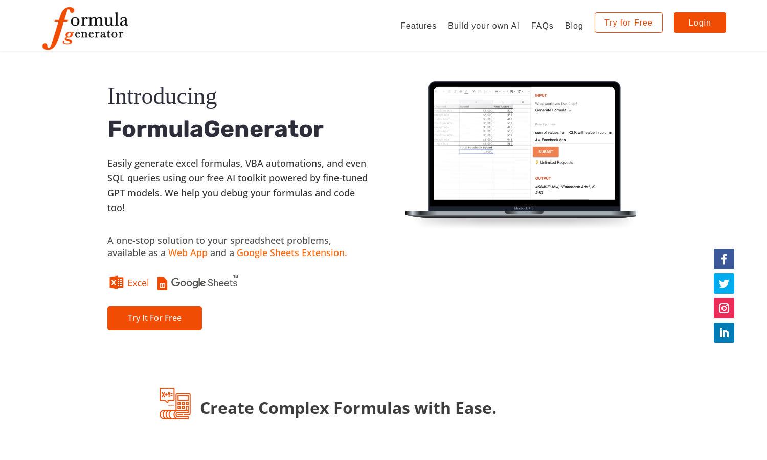 FormulaGenerator Website