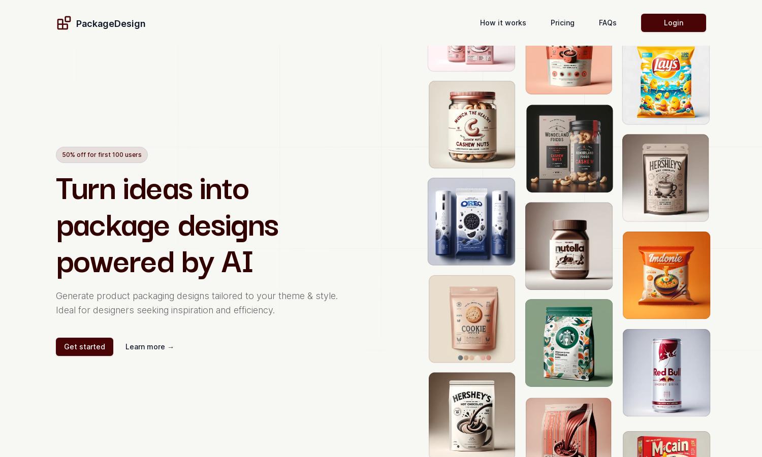 Package Design Website