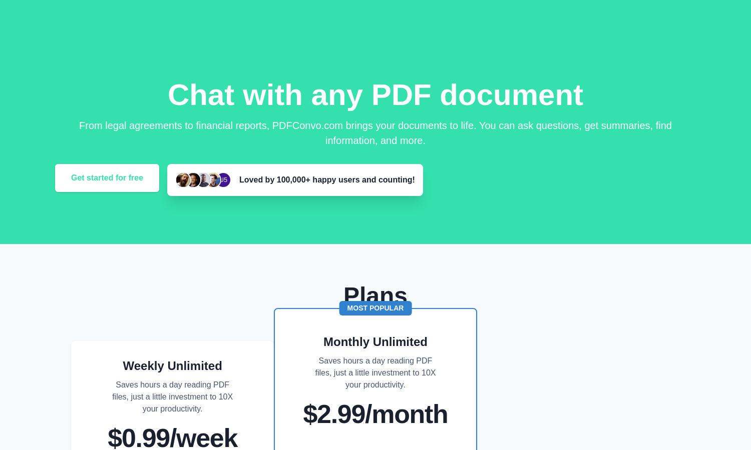 PDFConvo Website