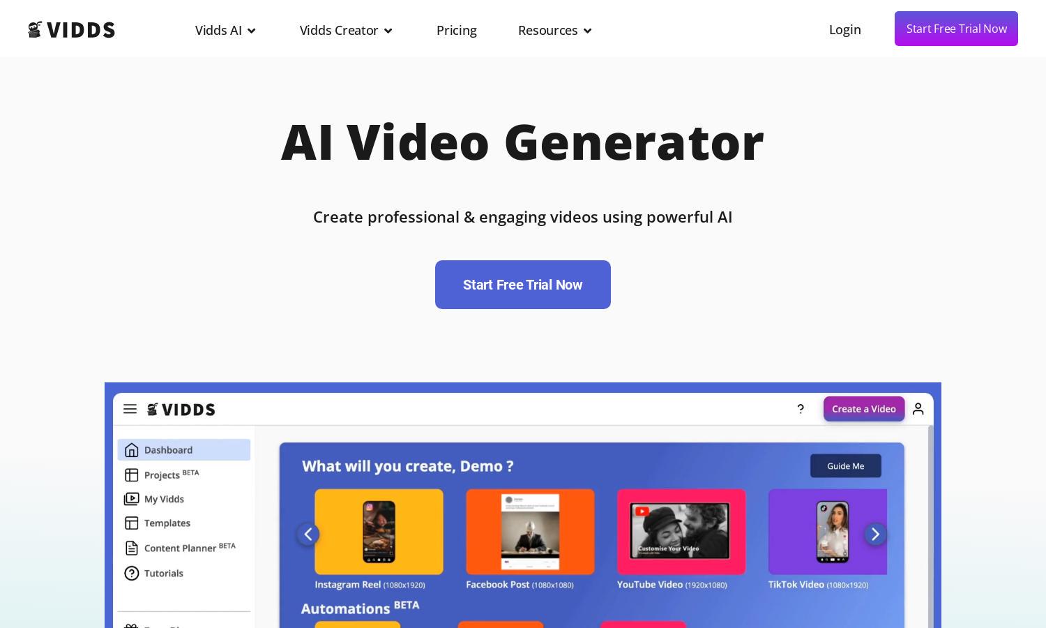 Vidds.co Website