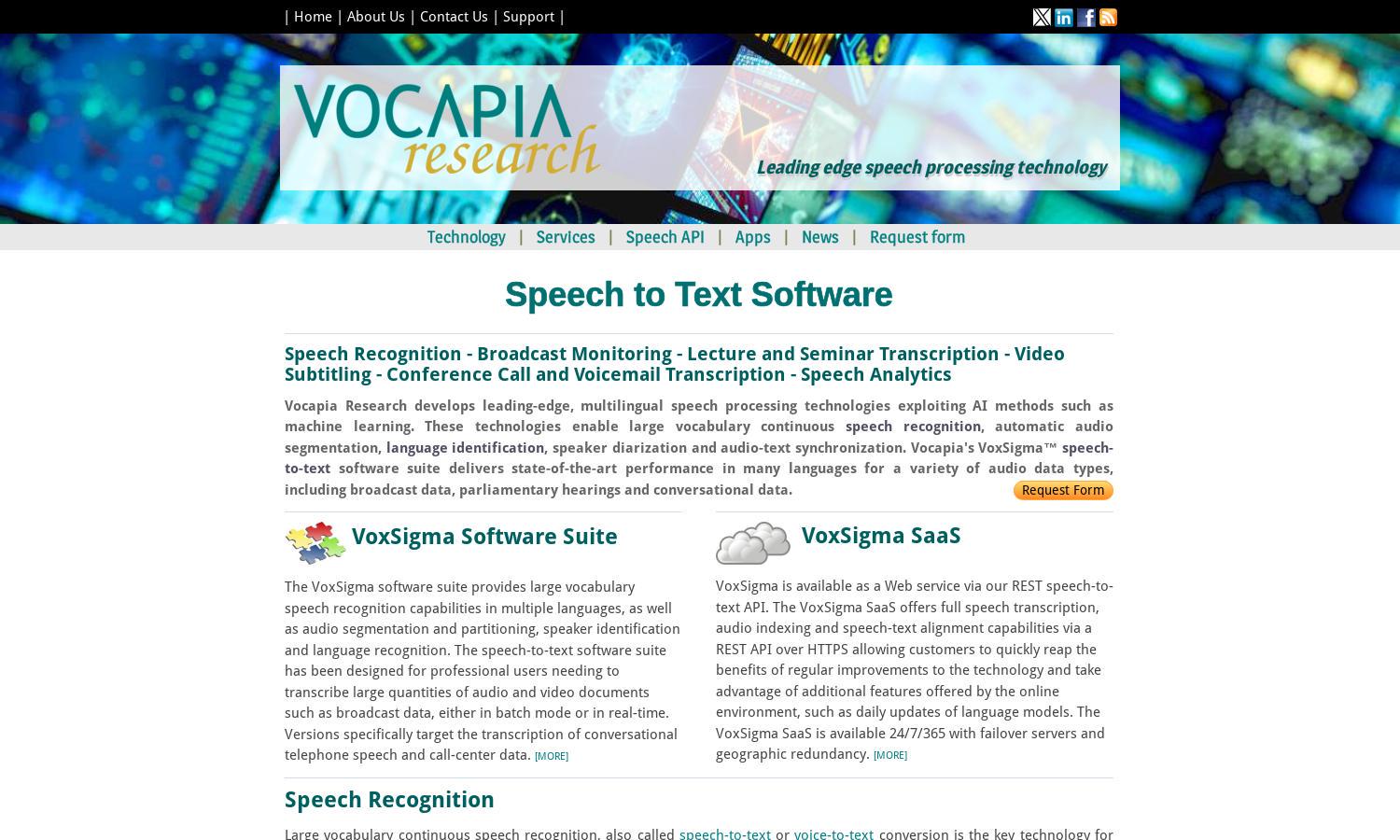 Vocapia Website