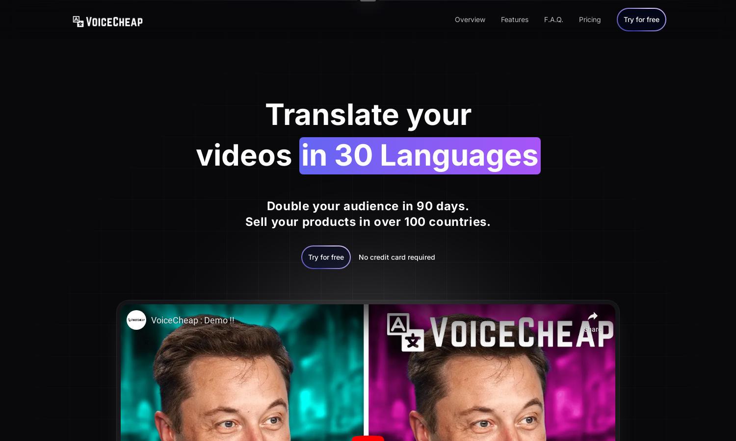 VoiceCheap Website