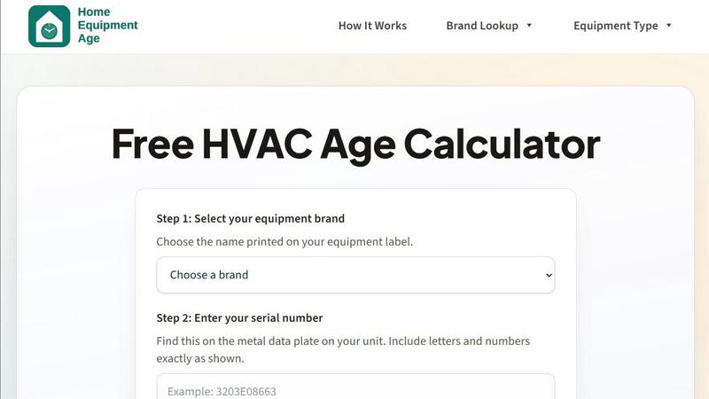 HomeEquipmentAge application interface and features